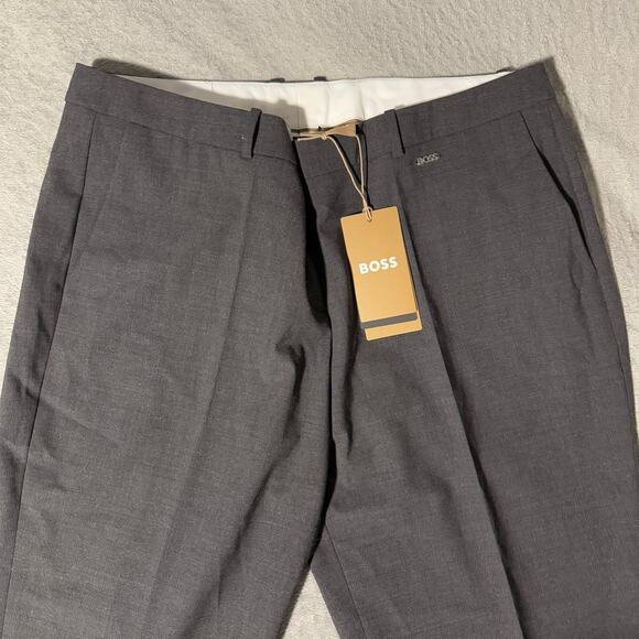 Boss Hugo Boss Tiluna Wool-Blend Pants, Grey, 10 - Picture 3 of 8